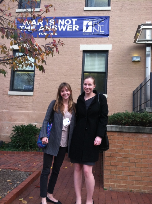 Lydia White and Shannon at FCNL Building